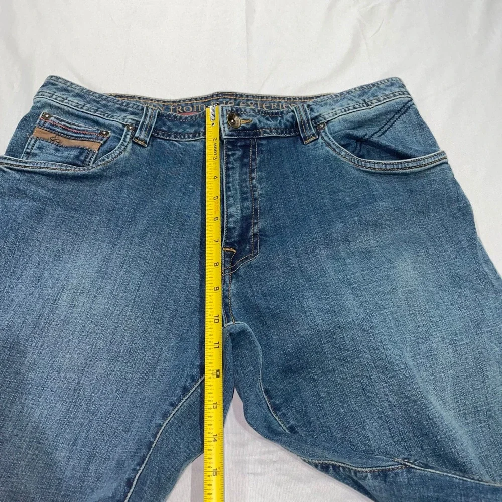Prana Axiom Jeans Mens 36x32 Blue Organic Cotton Stretch Denim Straight Leg